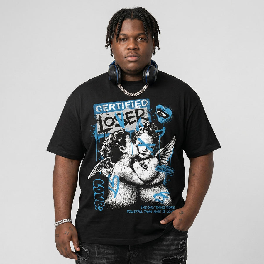 Military Blue 4s DopeSkill T-Shirt Certified Lover Graphic