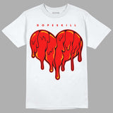Red Collection DopeSkill T-Shirt Slime Drip Heart Graphic
