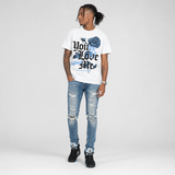 Black University Blue 5s DopeSkill T-Shirt You’re Lost Without Me Graphic