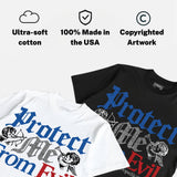“True Blue” 3s DopeSkill T-Shirt Protect Me From Evil Graphic