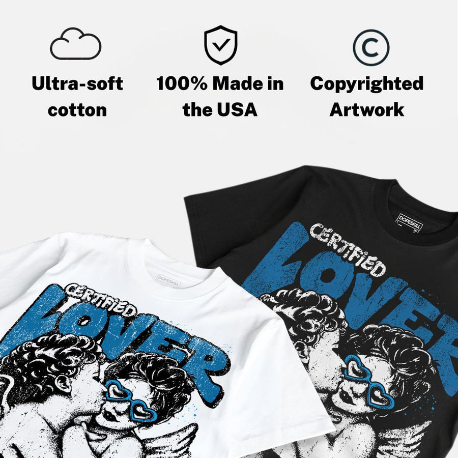 Military Blue 4s DopeSkill Oversize Print T-Shirt Real Ones Choose Loyalty Graphic