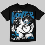 Military Blue 4s DopeSkill Oversize Print T-Shirt Real Ones Choose Loyalty Graphic