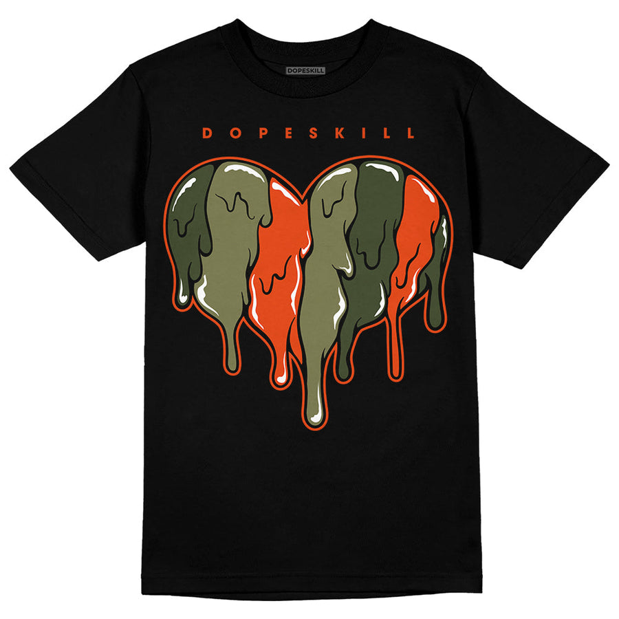 Olive Collection DopeSkill T-Shirt Slime Drip Heart Graphic