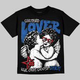 “True Blue” 3s DopeSkill Oversize Print T-Shirt Real Ones Choose Loyalty Graphic