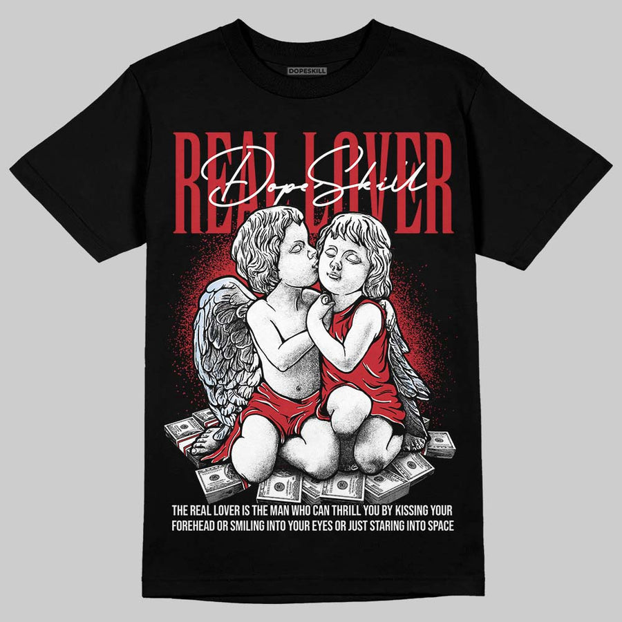 Fire Red “Black Tongue” 5s DopeSkill T-Shirt Real Lover Graphic