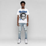 “True Blue” 3s DopeSkill Oversize Print T-Shirt Rich Soon Graphic