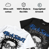 “True Blue” 3s DopeSkill Oversize Print T-Shirt Rich Soon Graphic