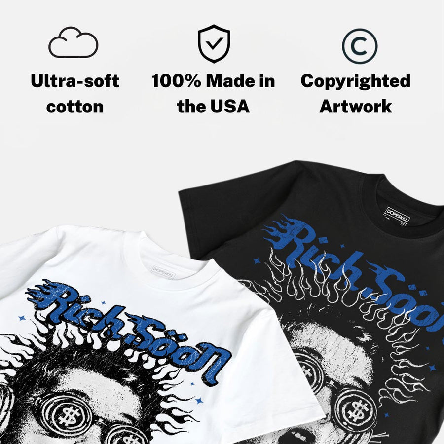 “True Blue” 3s DopeSkill Oversize Print T-Shirt Rich Soon Graphic