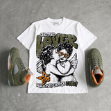 Olive 5s DopeSkill Oversize Print T-Shirt Real Ones Choose Loyalty Graphic