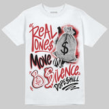 Fire Red “Black Tongue” 5s DopeSkill T-Shirt Real Ones Move In Silence Graphic