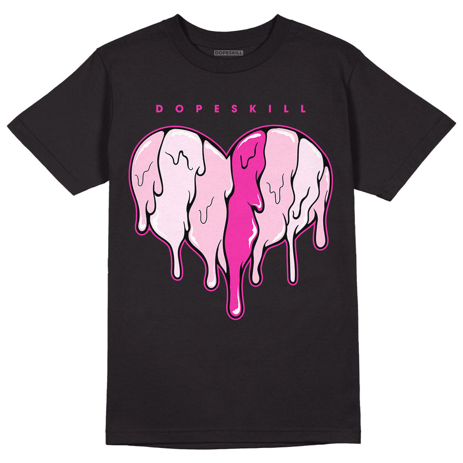 Triple Pink Dunk Low DopeSkill T-Shirt Slime Drip Heart Graphic