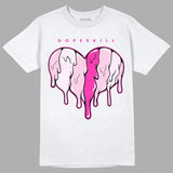Triple Pink Dunk Low DopeSkill T-Shirt Slime Drip Heart Graphic