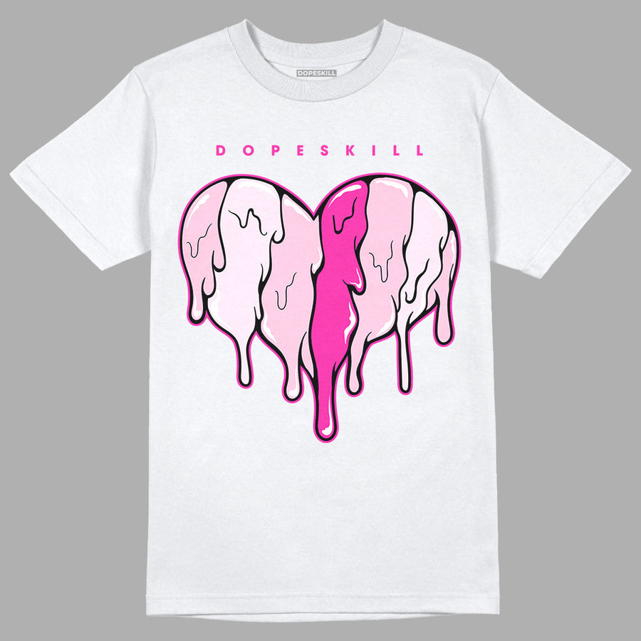 Triple Pink Dunk Low DopeSkill T-Shirt Slime Drip Heart Graphic