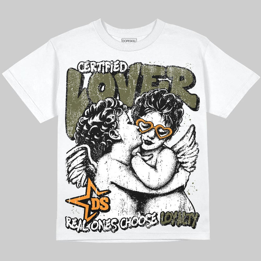 Olive 5s DopeSkill Oversize Print T-Shirt Real Ones Choose Loyalty Graphic