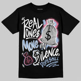 Cobalt Bliss 3s DopeSkill T-Shirt Real Ones Move In Silence Graphic