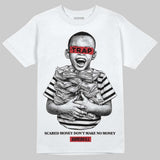 Flight Club 4s DopeSkill T-Shirt Scared Money Don't Make No Money Graphic