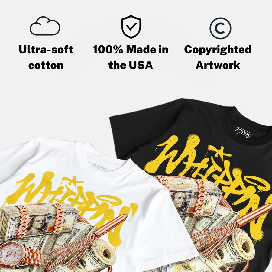 Black Tour Yellow AJ 4 Thunder DopeSkill T-Shirt Whippin Graphic