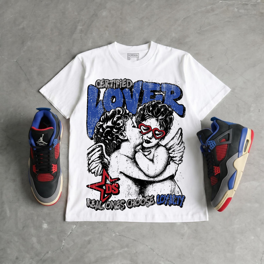 Rare Air 4s DopeSkill Oversize Print T-Shirt Real Ones Choose Loyalty Graphic