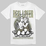Medium Olive 3s DopeSkill T-Shirt Real Lover Graphic