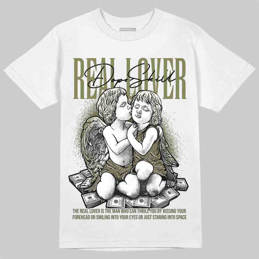 Medium Olive 3s DopeSkill T-Shirt Real Lover Graphic