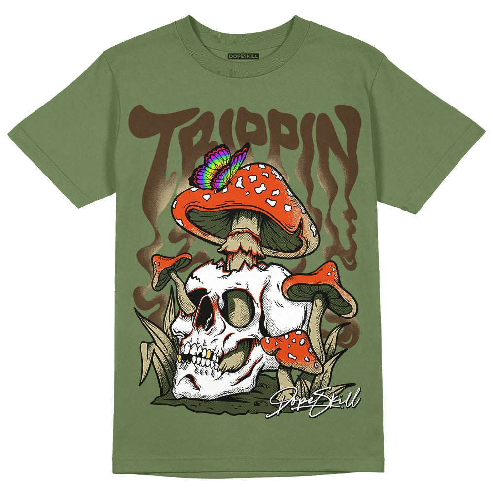 Olive Collection DopeSkill Olive T-shirt Trippin Graphic