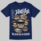 French Blue 12s DopeSkill T-Shirt The Mouth With No Droughts Graphic