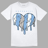 University Blue 5s DopeSkill T-Shirt Slime Drip Heart Graphic