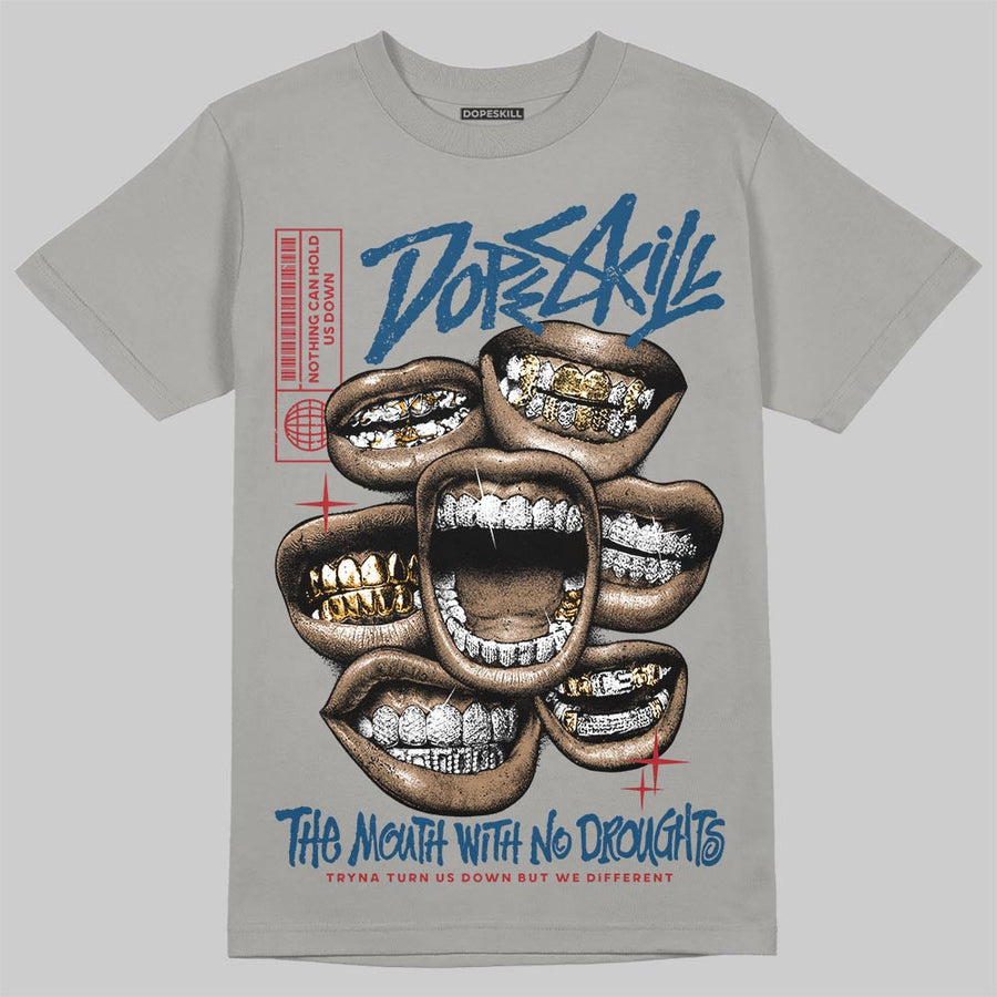 French Blue 12s DopeSkill T-Shirt The Mouth With No Droughts Graphic