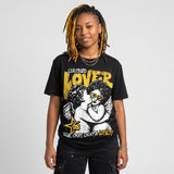 Black Tour Yellow AJ 4 Thunder DopeSkill Oversize Print T-Shirt Real Ones Choose Loyalty Graphic