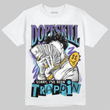 Aqua 8s DopeSkill T-Shirt Sorry I've Been Trappin Graphic