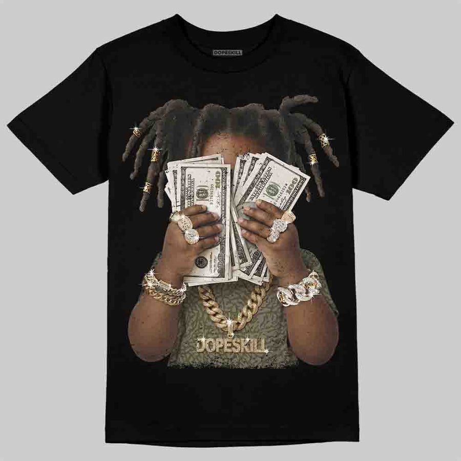 Medium Olive 3s DopeSkill T-Shirt Rich Youth Graphic