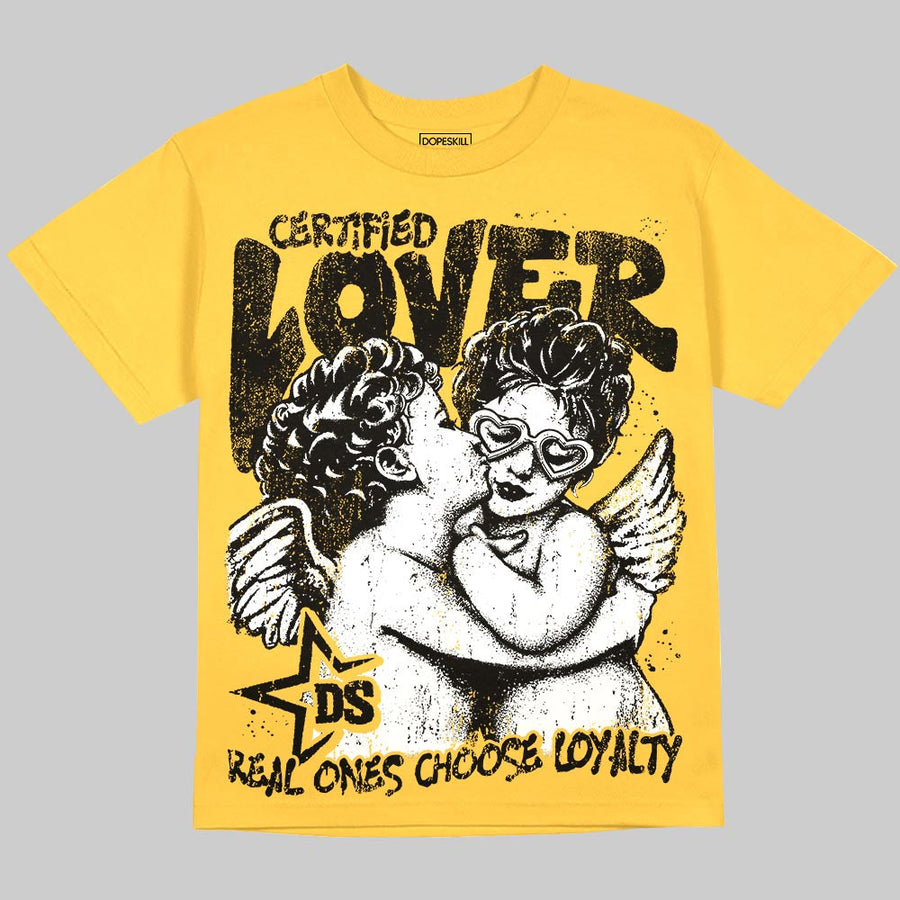 Black Tour Yellow AJ 4 Thunder DopeSkill Oversize Print T-Shirt Real Ones Choose Loyalty Graphic