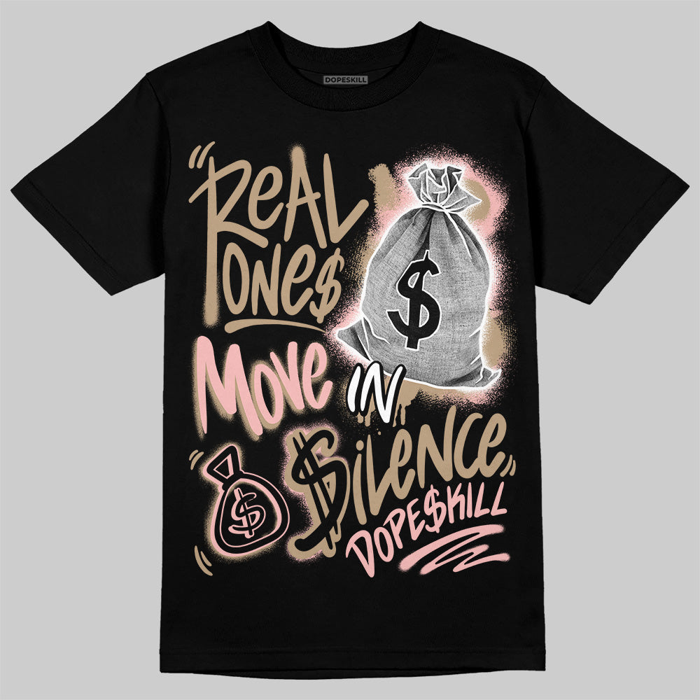 AIR FORCE 1 LINEN DopeSkill T-Shirt Real Ones Move In Silence Graphic