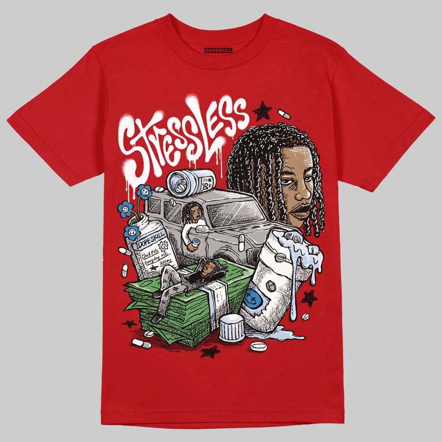 Fire Red “Black Tongue” 5s DopeSkill T-Shirt Stressless Graphic