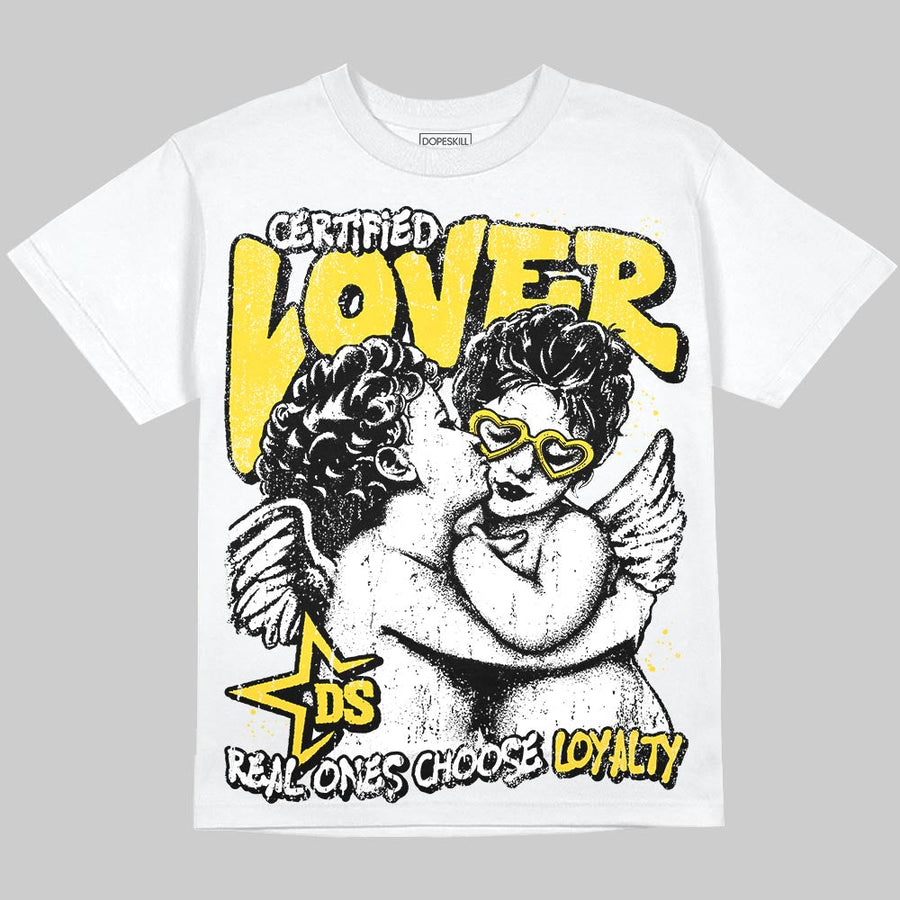Black Tour Yellow AJ 4 Thunder DopeSkill Oversize Print T-Shirt Real Ones Choose Loyalty Graphic