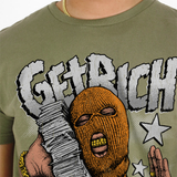 Olive 5s DopeSkill Olive T-shirt Get Rich Graphic