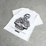 Wolf Grey 5s DopeSkill T-Shirt Scared Money Don't Make No Money Graphic