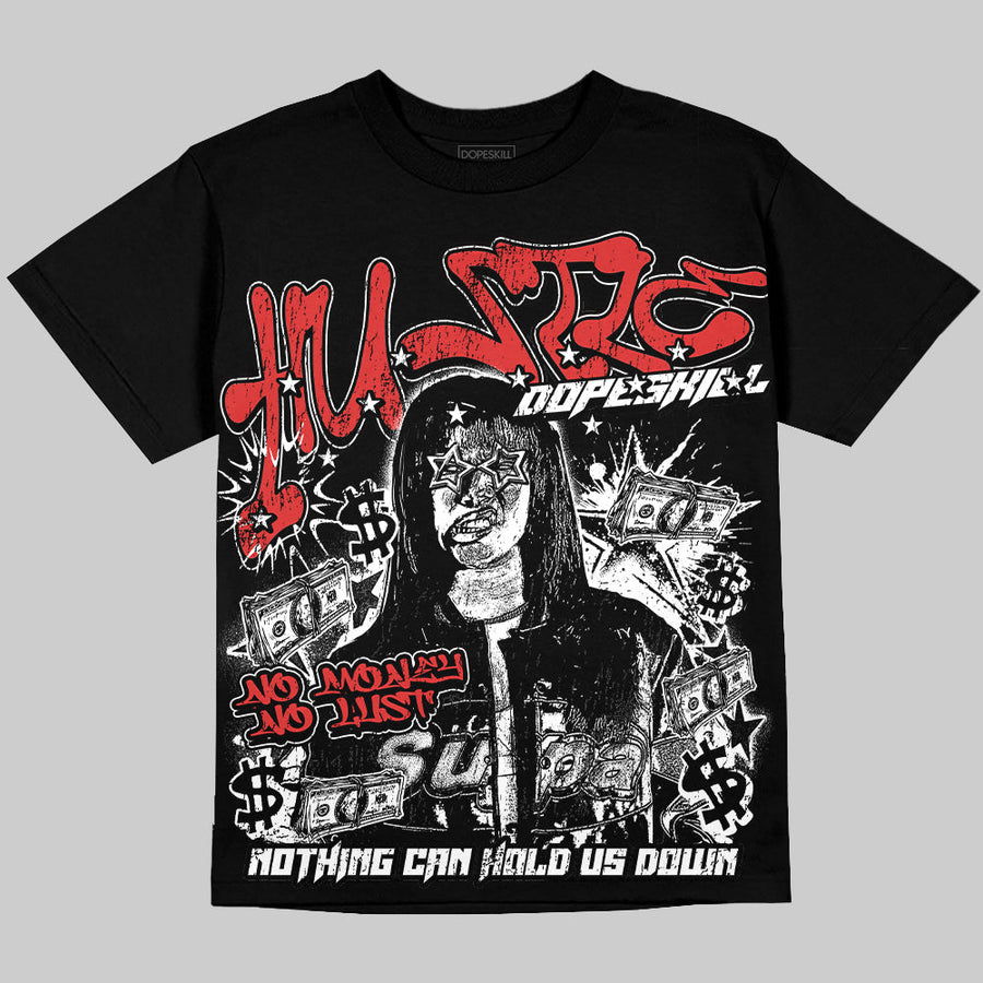 Reverse Infrared 6s Oversize Print 'No Money No Lust' DopeSkill Graphic T-shirt
