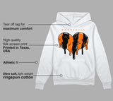 Orange Black White DopeSkill Hoodie Sweatshirt Slime Drip Heart Graphic