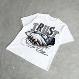 Wolf Grey 5s DopeSkill T-Shirt Trust No One Graphic