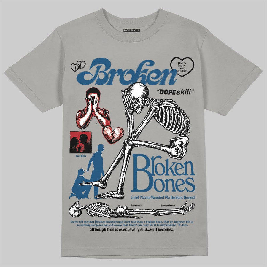 French Blue 12s DopeSkill T-Shirt Broken Bones Graphic