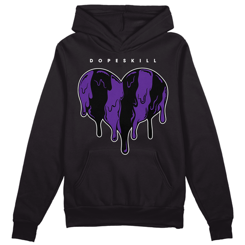 AJ 13 Court Purple DopeSkill Hoodie Sweatshirt Slime Drip Heart Graphic