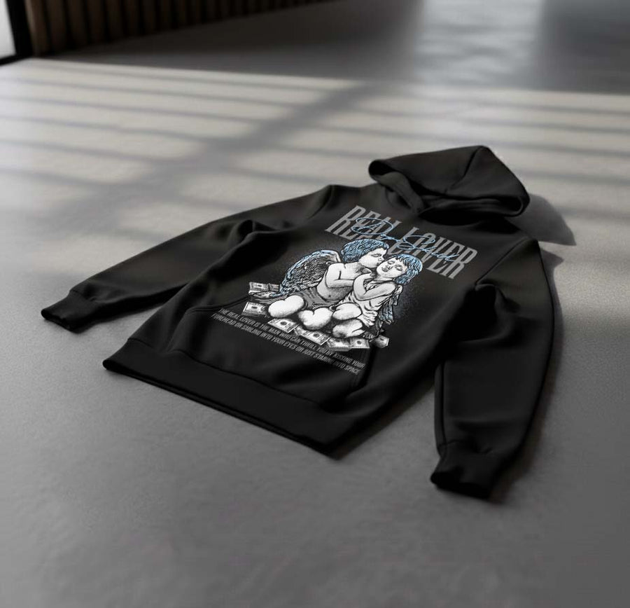 Wolf Grey 5s DopeSkill Hoodie Sweatshirt Real Lover Graphic
