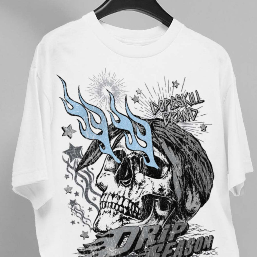 Wolf Grey 5s DopeSkill T-Shirt Drip Season Graphic