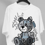 Wolf Grey 5s DopeSkill T-Shirt Smile Through The Pain Graphic