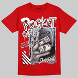 Fire Red “Black Tongue” 5s DopeSkill T-Shirt Pocket Change Graphic