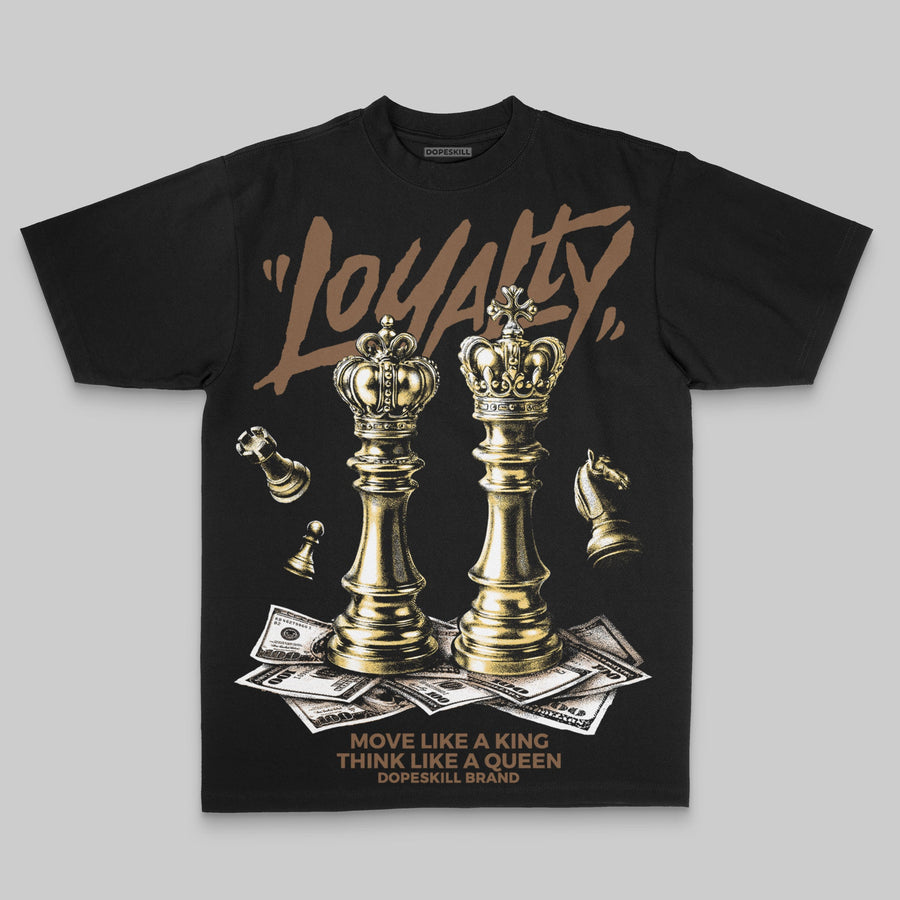 Brown Oversize Print 'Loyalty' DopeSkill Graphic T-shirt