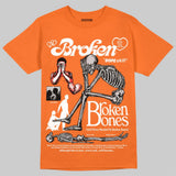 'Orange Citrus' 3s DopeSkill T-Shirt Broken Bones Graphic