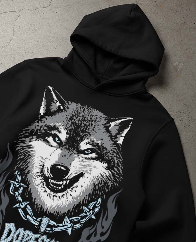Wolf Grey 5s DopeSkill Hoodie Sweatshirt Wolf Grey Graphic