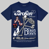 French Blue 12s DopeSkill T-Shirt Broken Bones Graphic